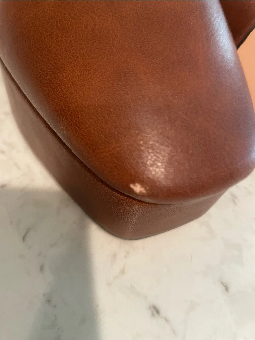 New York & Company Brown Platform Block Heel Pumps